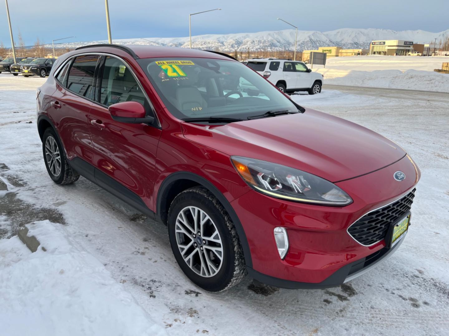 2021 Red Ford Escape SEL AWD (1FMCU9H67MU) with an 1.5L L3 engine, 6A transmission, located at 1960 Industrial Drive, Wasilla, 99654, (907) 274-2277, 61.573475, -149.400146 - Photo#6